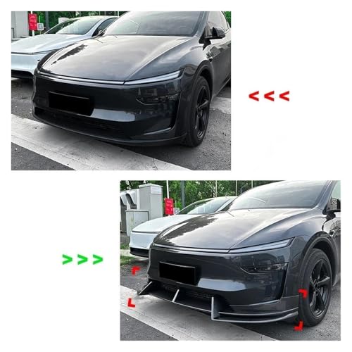 Protector de labios para parachoques Tesla Model Y 2025: evita roces con estilo de carbono 4