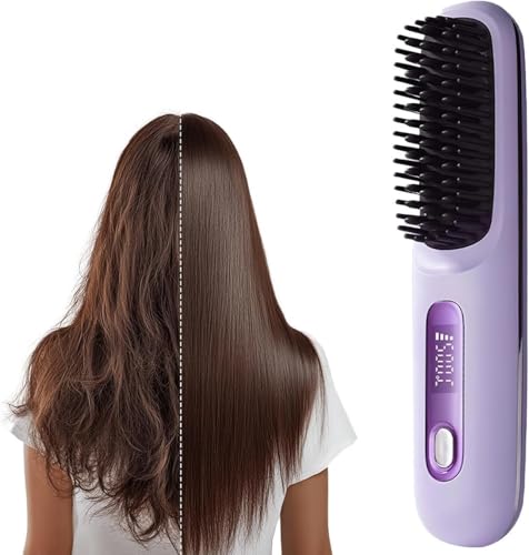 2026 Upgraded Go Brush - Pro for Short Hair - Cordless Straightening Brush with Fast Heat, 3...