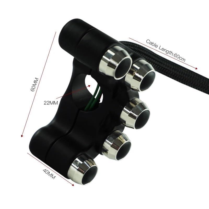 Interruptor de manillar de 22mm para moto con boton de bocina y faros 2