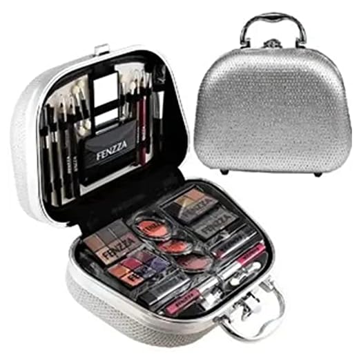 Maleta Maquiagem Glamorosa, Fenzza, Prata