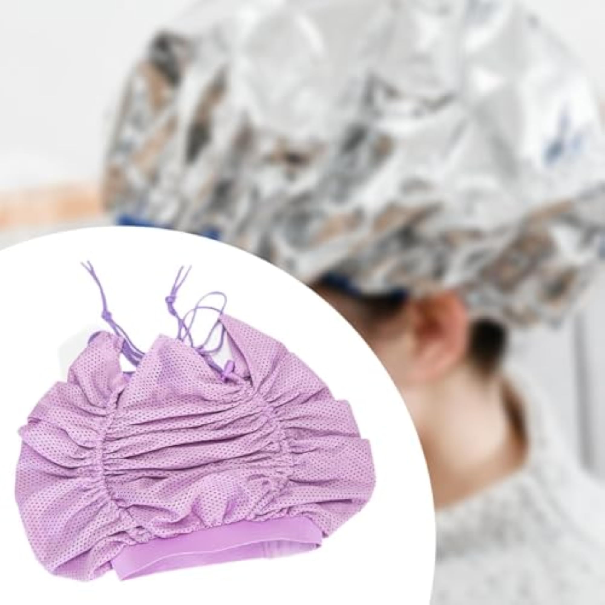 Adjustable Hair Plopping Cap for Beauty Salon Use
