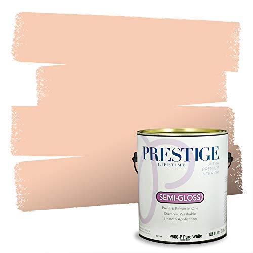 Interior Paint and Primer In One Semi-Gloss Comparable Match of Benjamin Moore, 1 gallon, Orange Creamsicle - Prestige Paints P500-P-59BM