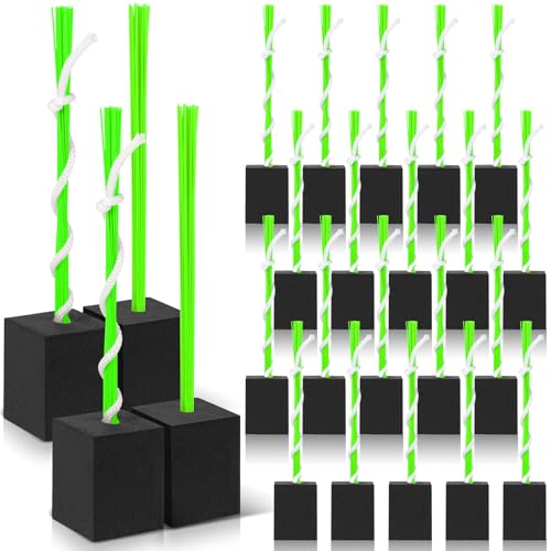 Shappy 24 Pieces Base Plugs with Tassels Heavy Duty Rubber Baseball Anchor Plug for Baseball Field Drill Softball Accessories(Bright Green)