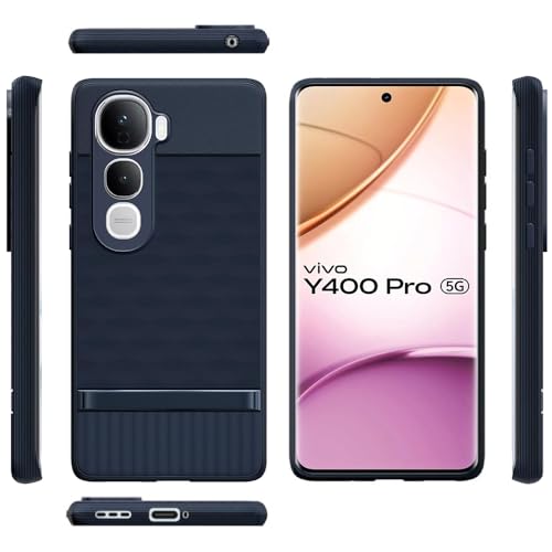 Image of Shockproof Case for Vivo Y400 Pro 5G | Full Camera Protection | TPU Flexible Mobile Back Cover for Vivo Y400 Pro 5G (Steel Blue)