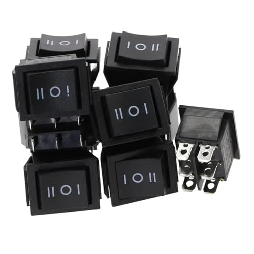 Interruptor de enclavamiento KCD4 con luz piloto de 6 pines y 16A 250V