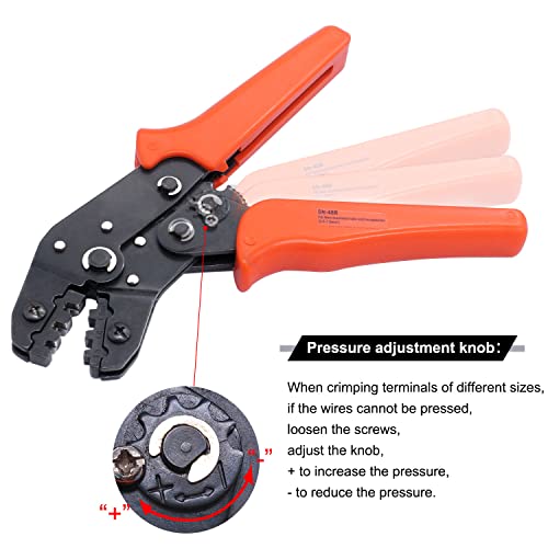 Twidec/Wire Crimping Pliers 26-16AMG Wire Crimping Tools with Ratchet,Manual Crimp Fold Tool For Open Barrel Terminal Connectors, Electrical Crimping Tool SN-48B