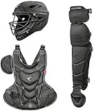 Easton Jen Schro My Very First Youth Catcher’s Set – Charcoal, X-Small Catcher Gear for Beginner Players Ages 5–7