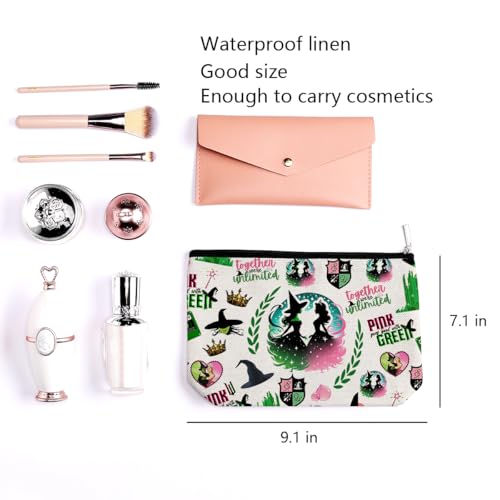 LONGXIN Witch Merch Makeup Bag Cosmetic Bag Gifts for Elphaba And Glinda Fans Movie Lovers Witch Merchandise2