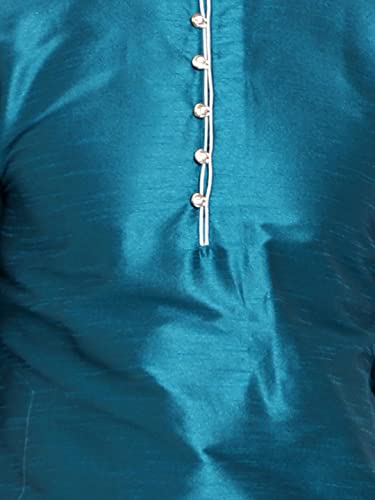 Image of HUZUR Mens Silk 6 Loop Kurta Pajama