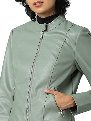 Image of ONLY Women Brown Leather Jacket