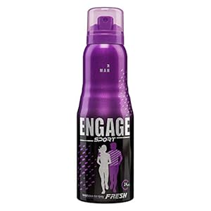 Engage Sport Fresh Deodorant For Men, Spicy and Ambery, Skin Friendly, 165ml