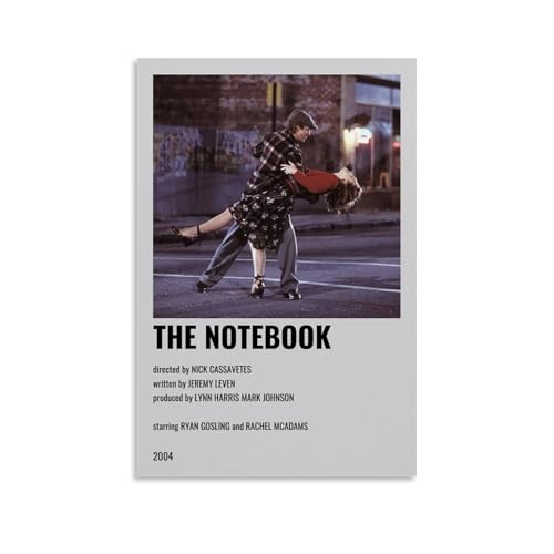 URAUIH Póster de la película The Notebook para dormitorio, sala de estar, pared Art Déco, 20 x 30 cm, estilo sin marco