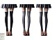 Gellwhu Women Girl Long Cotton Socks Over the Knee Thigh High Stockings 3-Pack