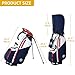 Golf Stand Bag 14 Way, Lightweight Golf Bags for Men Women with Stand, Padded Ergonomic Double Strap, Full Length Dividers, Multiple Pockets, Rain Hood