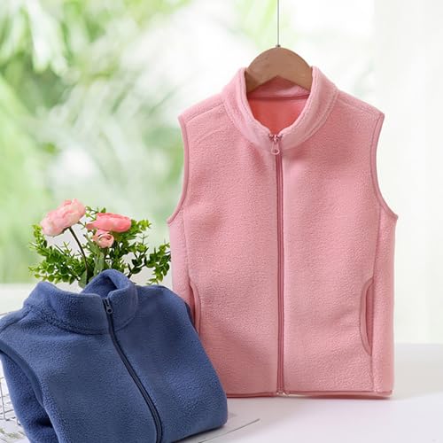 Toddlers' Polar Fleece Vest Jacket Full-Zip Warm Sleeveless Winter Warm Outerwear With Pockets 2-6 Years4