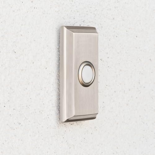 Timbre de puerta rectangular Baldwin 4860 de pared con botón luminoso Estate Collection 3x1.5 8