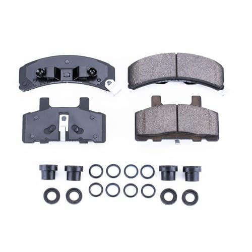 Image of PowerStop Front Brake Pads for Chevrolet C1500 1988-91 |K1500 1988-91 |GMC C1500 1988-91 |K1500 1988-91 - Z17 Ceramic Brake Pads with Installation Hardware, 17-368