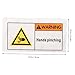 ABOOFAN 4Pcs Hand Injury Warning Sign Machinery Equipment Safety Sticker Caution Sign for Pinching Risk Self-Adhesive Warning Labels for Industrial Use