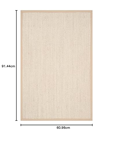 Safavieh Natural Fiber Rug for Living Room Dining Room, Bedroom - Natural Fiber Collection, Short Pile, in Natural, 61 X 91 cm - Image 2