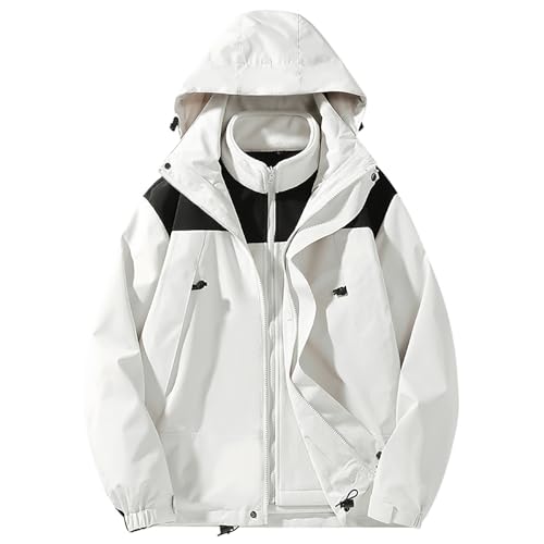 Generisch Skijacke Damen Winter 3 In 1 Wasserdicht Funktionsjacke Schwarz Wanderjacke Winterjacke Warm Outdoorjacke Anorak Snowboardjacke