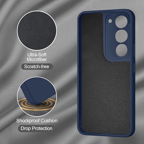 Image of SBMS Silicone Back Cover Case for Redmi 13 5G / Poco M6 Plus 5G / Redmi 13 4G | Soft Micro-Fibre Lining Inside | Camera Protection Bump | Shockproof Back Cover Case for Redmi 13 5G (Blue)