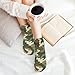 4TH N 5 Pack Men's Running Ankle Socks with Cushion, Casual Fashion Low Cut Sock for Hiking, Walking, Jogging Wear (Army Green Camouflage Vietnam Tiger Stripe Camo)