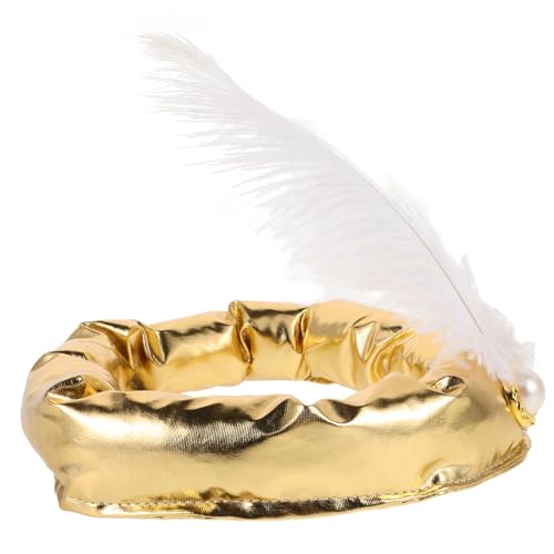 TOBBOMEY Sombrero De Príncipe Estilo Árabe Accesorio para Fiestas De Cosplay Sombrero Decorativo con Pluma para Espectáculos