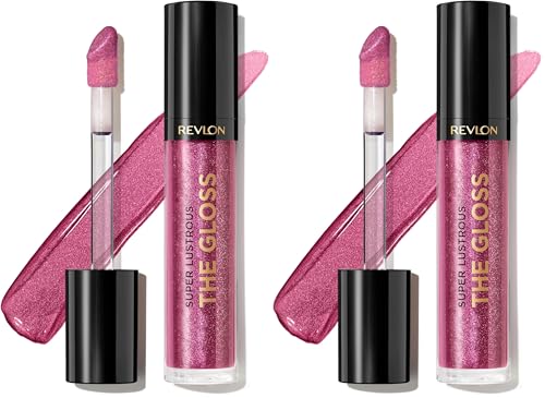 Image of Revlon Super Lustrous Lip Gloss, Non-Sticky, Hydrating, High Shine Finish, 275 Dusk Darling, 0.13 oz (Pack of 2)