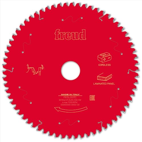 Freud Laminated Panel Table Saw Blade 210mm x 30mm 66T Cordless
