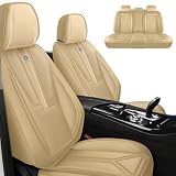 Car Seat Covers for Porsche Cayenne 2003-2025, Premium Car Seat Protectors,Waterproof Non-Slip Seat Cushion,Luxury Automotive Interior Accessories Covers(5-Seat Set, Beige)
