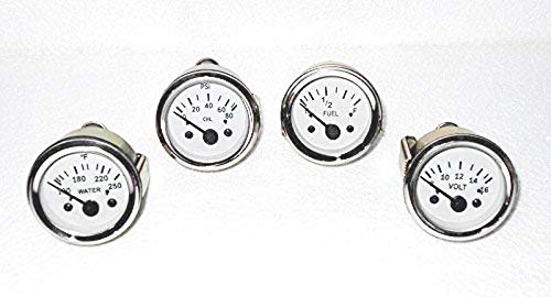 Pression d'huile électrique et température jauge 52mm face blanche active