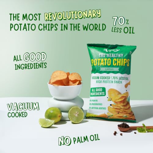 Image of Troovy Healthy Potato Chips | Vacuum Cooked Snacks | 70% Less Oil | No Palm Oil, No Added Preservatives | Made with Real Ingredients (Lemon)