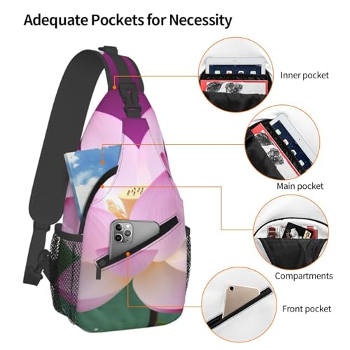Bolso cruzado unisex negro para viaje y senderismo miniatura 3
