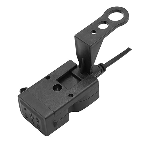 SOLUSTRE 3.1a USB Motorcycle Charger Dual Ports Power Adapter for Motorcycle ATV Tricycle Scooter Easy Install Black