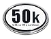 Ultra Marathon 50K Premium White Oval Metal Auto Emblem
