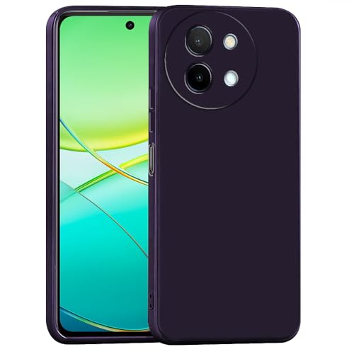 Image of Back Cover for Vivo Y38 5G / Y58 5G | Full Camera Protection | Premium Liquid Silicon Case | Flexible Bumper Case for Vivo Y38 5G / Y58 5G (Maroon Red)