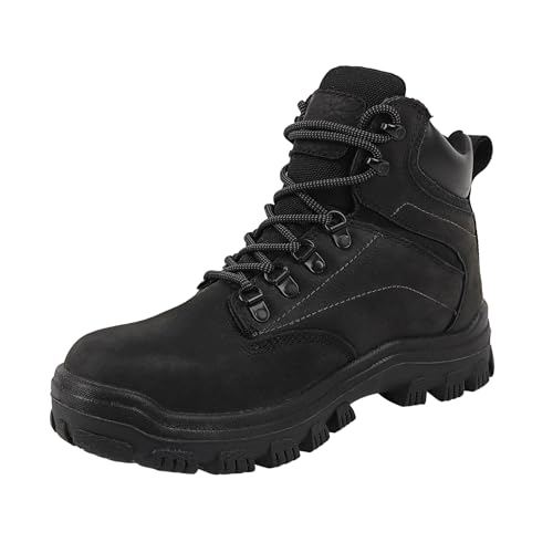 Mens steel toe work boots - ASTM Steel Toe + Waterproof + 2 Different Insoles + Anti-slip Rubber Outsole + Multiple Application Scenarios