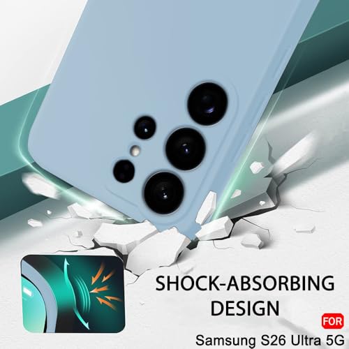 Image of TheGiftKart for Samsung S26 Ultra Case, Liquid Silicone Cover, Soft Micro-Fibre Lining Inside, Raised Edges for Camera & Screen Protection, Shockproof Galaxy S26 Ultra Back Cover (Silicone, Blue)