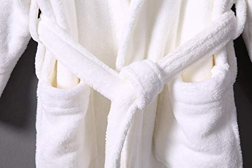 By Lora Hooded Microfiber Coral Kid's Beach Robe, Size Small, White #TOP3