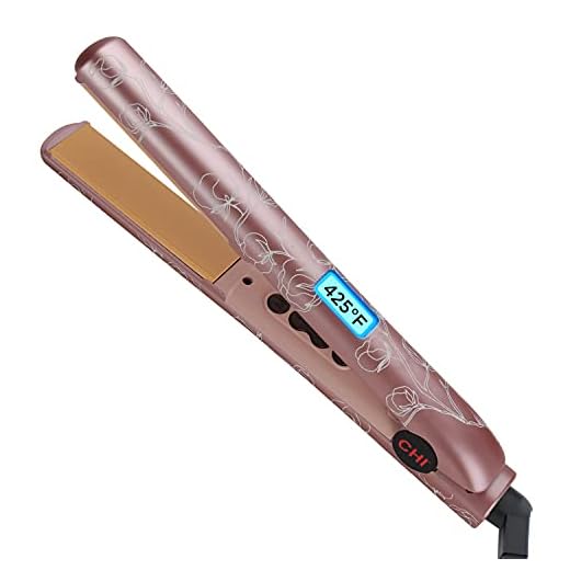 CHI Original Digital 1" Ceramic Hairstyling Iron Special Edition With Free 2oz Chi 44 Iron Guard Protection Spray, Modern Blush, 1 count