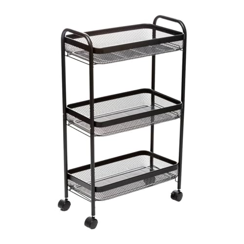 5five - Carrello Rotondo mayaj su rotelle 4 Livelli nero