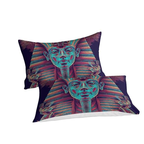 Housse de couette microfibre Le Pharaon avec taie d'oreiller 3D - 3
