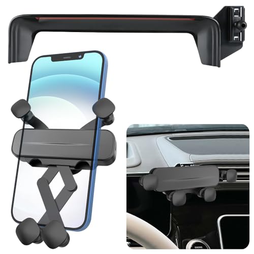 LUNQIN Car Phone Holder Mount for Mercedes Benz S-Class 2021-2025 S500 S580 S580e 4MATIC Auto Accessories Navigation Screen Bracket Interior Decoration Mobile Cell Phone Mount