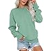 Betadog back to school clothes for teen girls Women's Casual Long Sleeve Color Solid Tops Crewneck Sweatshirts Cute Loose Fit Pullover with Pockets 4-Green camo hoodie for women Medium