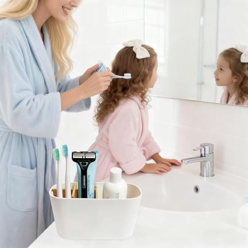Miniatura 7 de Portacepillos De Dientes Organizador De Baño Con 5 Compartimentos Para Cepillos De Dientes Eléctricos, Soporte Para Pasta De Dientes Para Lavabo, Organizador De Baño Portacepillos De Di Style B
