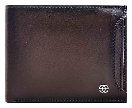 eske Jeryll Two Fold Leather Wallet for Men, 12 Card Holders