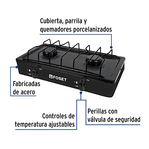 Hornos Y Parrillas, Kitchen parrilla dos quemadores Marca Foset (3)