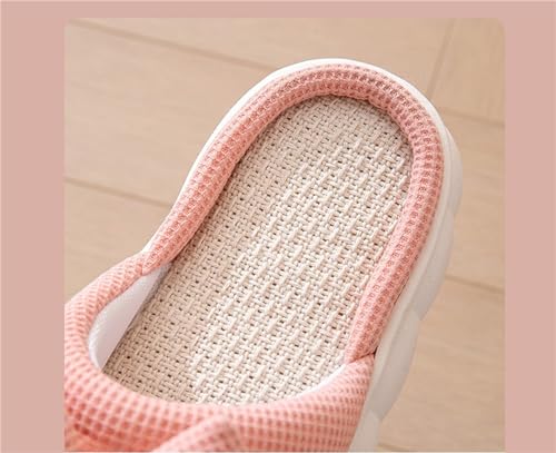 Butterfly cotton and linen slippers Home slippers Men's and women's seasonal slippers Cotton and linen slippers3