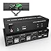 Produktbild Pubiohs Dual Monitor HDMI KVM Switch 2 Port 4K@60HZ KVM Switch HDMI 2 in 2 Out mit Audio Mikrofonausgang und 3 USB 2.0 KVM Switch 2 PC 2 Monitor mit 2 USB Kabel und Switch Button Kabel