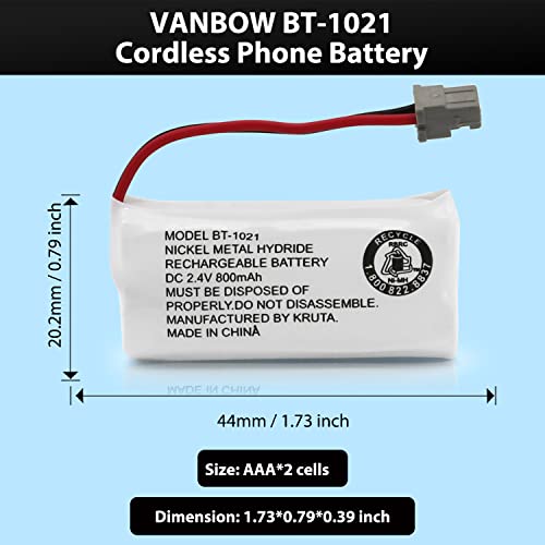 Vanbow Bt-1021 Bbtg0798001 Cordless Phone Battery Compatible With Uniden Bt1021 Bt-1025 Bt-1008 Bt-1016 Empire Cph-515B Cordless Phone (2) #TOP1